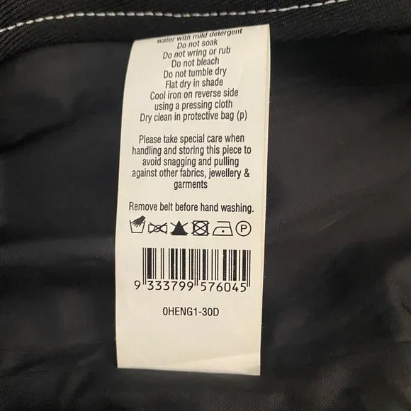 Camilla And Marc Size 12 Black Faith Topstitch Twill Blazer Jacket Belt RRP$550 - Picture 9 of 11